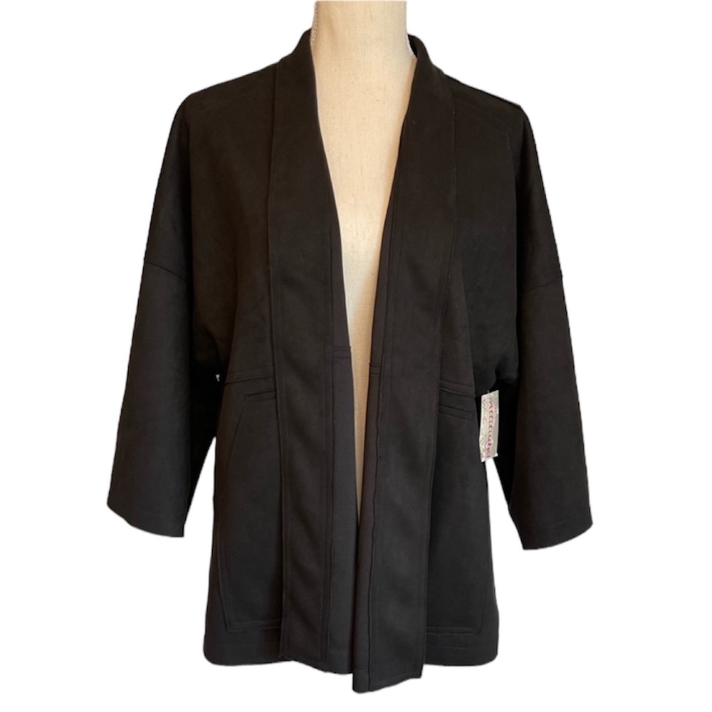 THML Kimono Fashion Jacket Open Front Black NWT Women’s Size Medium